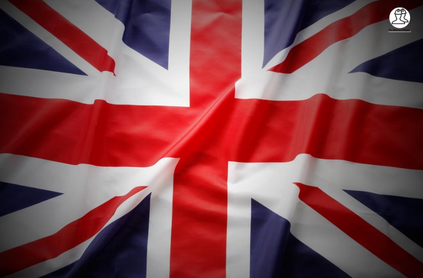 Closeup of Union Jack flag