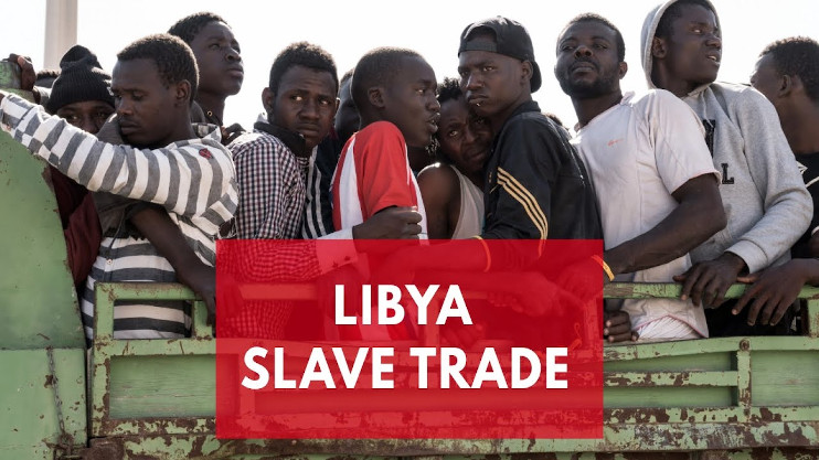 Migrants auctioned off as slaves.