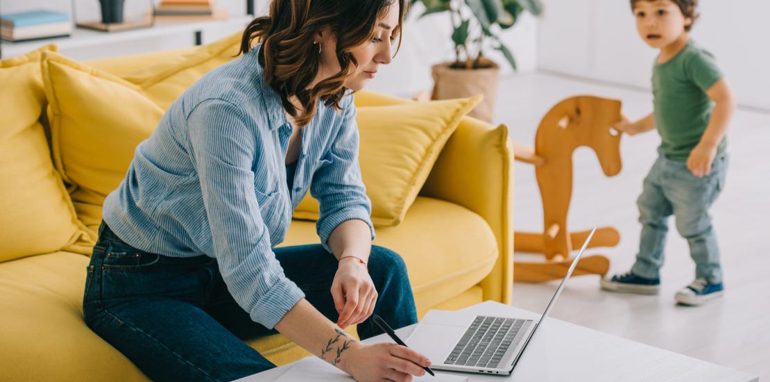 women doing Work from home