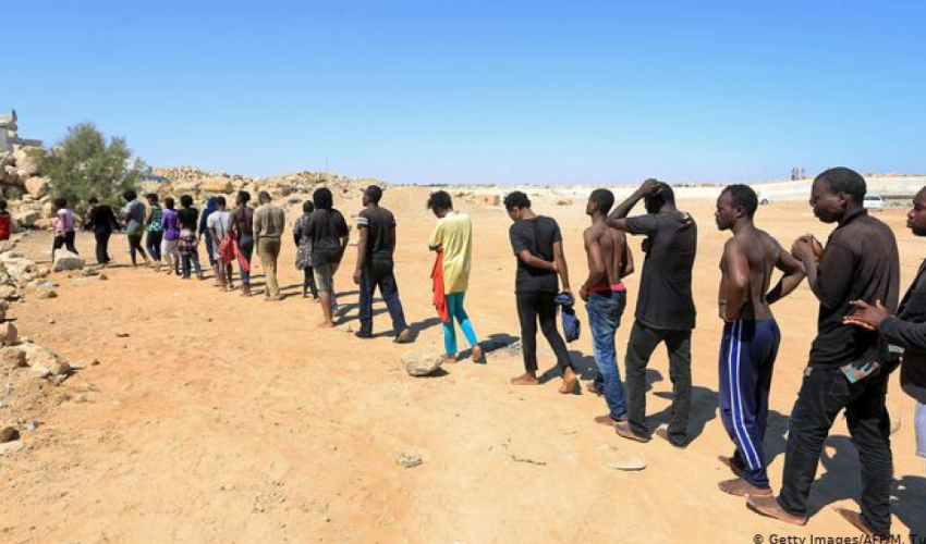 Egypt migrant workers in dessert