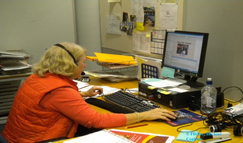 Teachers working remotely
