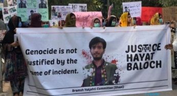 Hayat Baloch murder by Pakistan forces outrages Baloch Human Rights Council