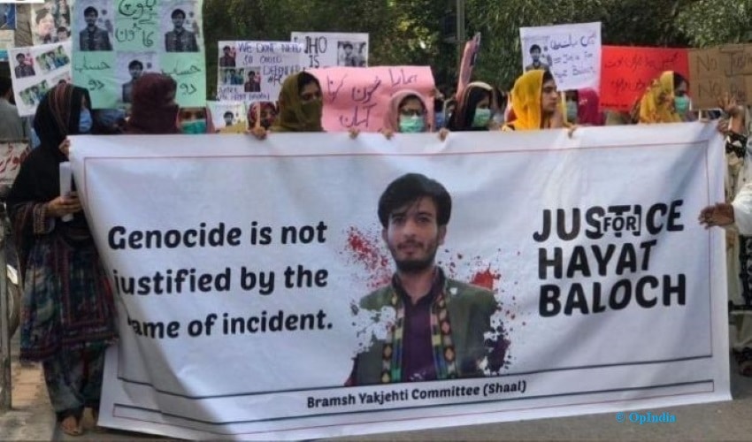 Hayat Baloch murder by Pakistan forces outrages Baloch Human Rights Council