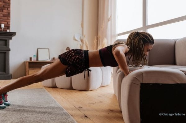 Work life balance, work out, online meeting