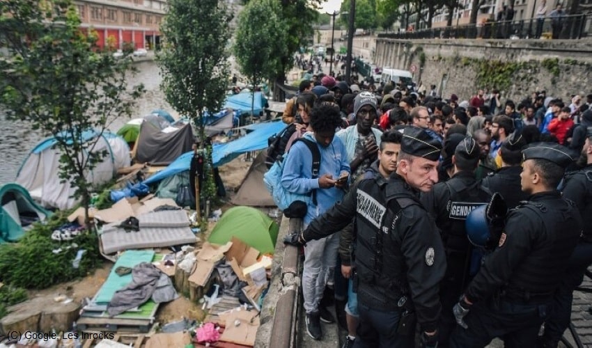 Dismantle-Of-Migrant-Tents-Leads-To-Human-Rights-Violation-In-Paris