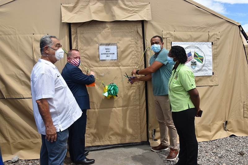 40-bed field hospital is opened at May Pen Hospital in Clarendon