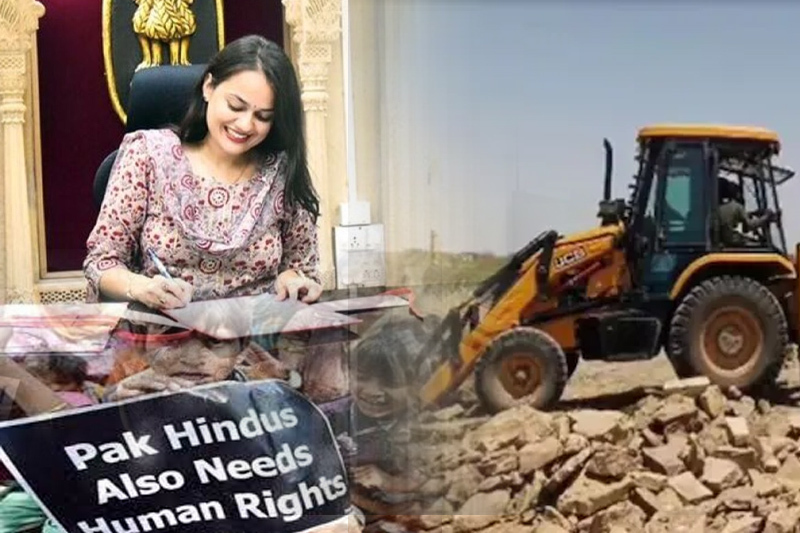 40 bighas of land allotted to hindu immigrants from pakistan by tina dabi, a collector in jaisalmer
