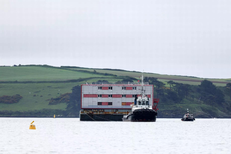 a beacon of hope the giant barge en route to provide shelter for hundreds of asylum seekers