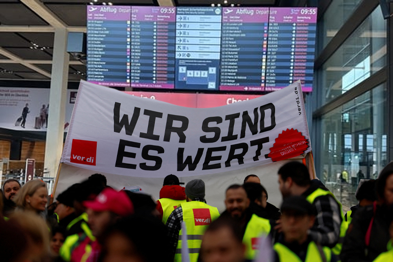 airports in hamburg and berlin have canceled flights strike