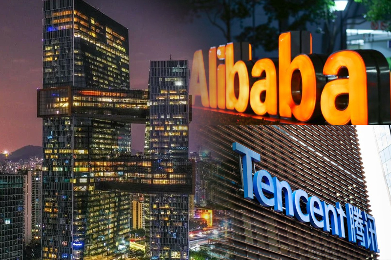 alibaba, tencent lay offs burst property bubbles in hangzhou, shenzhen