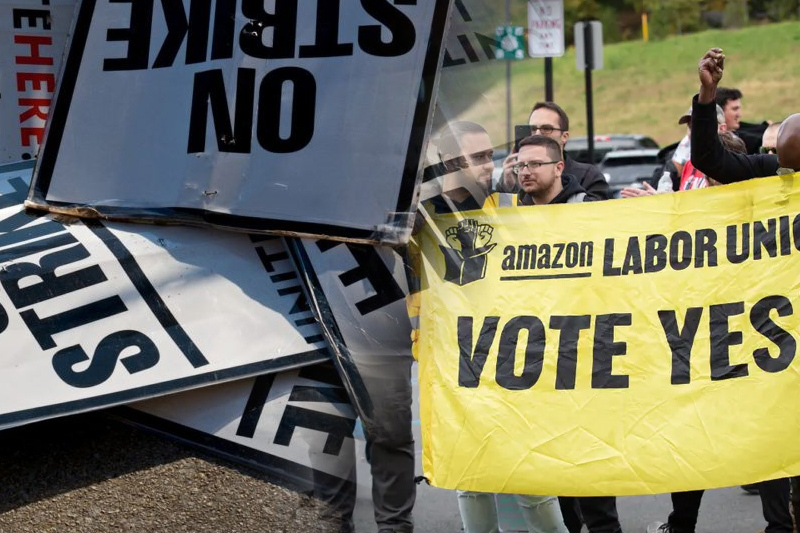 amazon workers strike amid allegations of crackdown on unionization activities