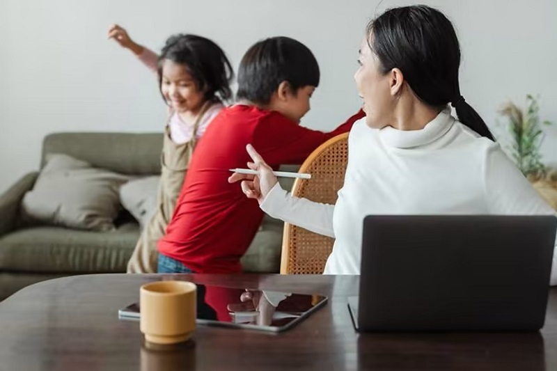 an excellent balance women happily juggle work and life