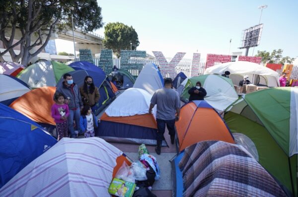 asylum seekers, desperate for help, camp outside tijuana port of entry