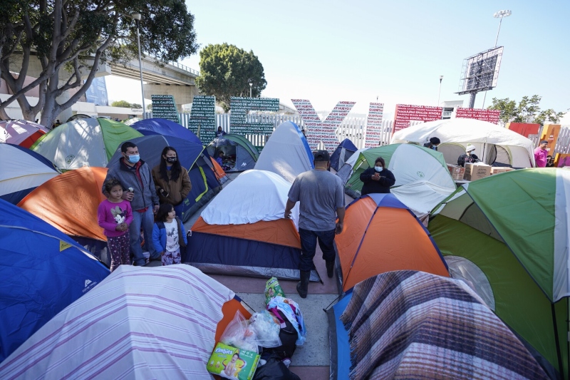 asylum seekers, desperate for help, camp outside tijuana port of entry