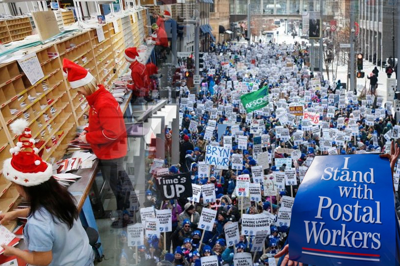 biggest strike of the summer' over 100,000 postal workers walk off the job