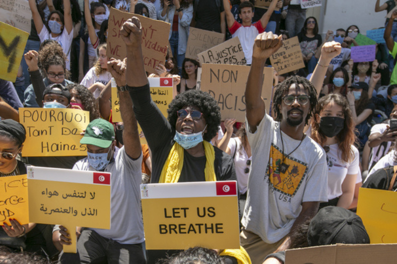 black skin or africans cannot breathe here tunisia crisis