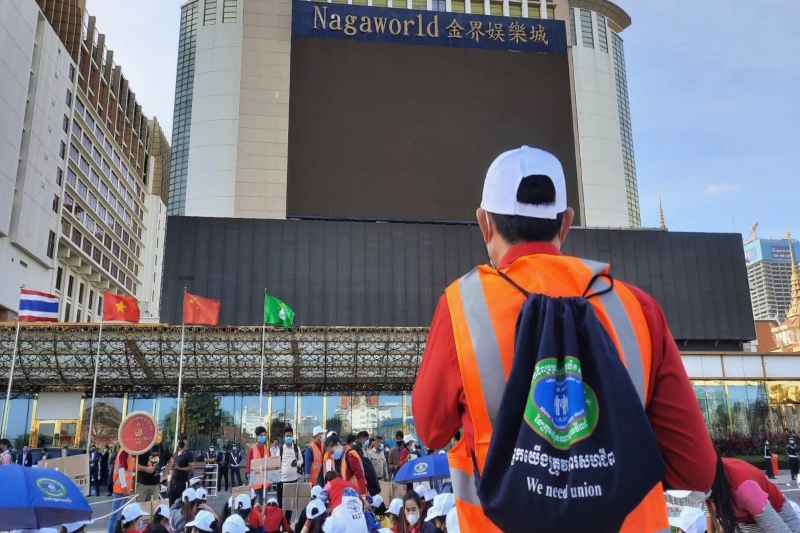 cambodia workers face trouble over nagaworld casino strike