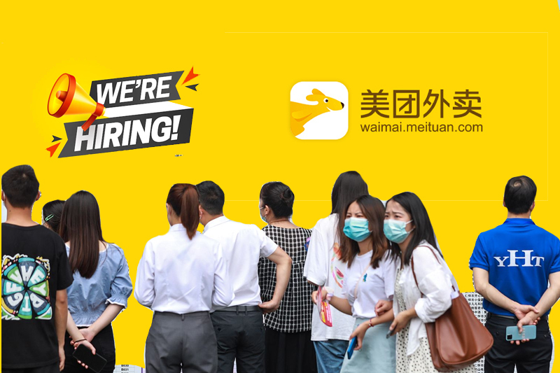 chinese food delivery firm meituan plans to hire 10,000 workers as us tech giant ex jobs