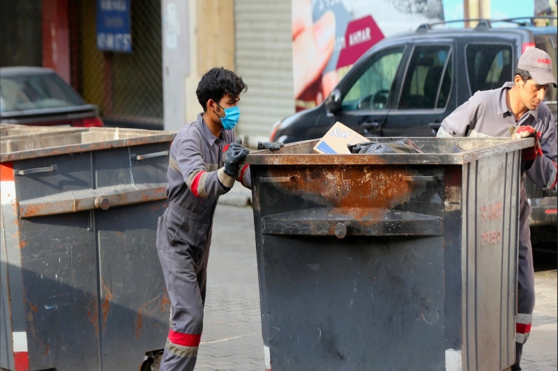 conservancy workers on strike over salary delay; garbage bins overflowing in streets