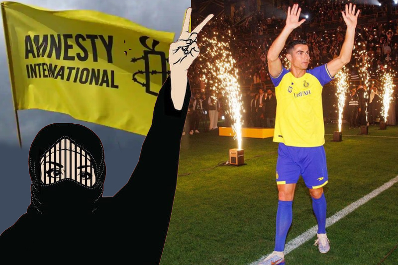cristiano ronaldo asked to  light the human rights issues in saudi arabia