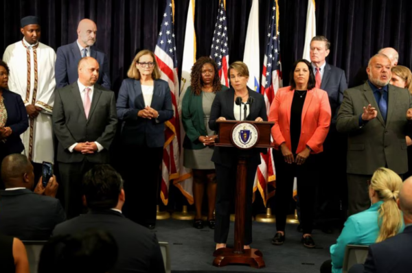 emergency in massachusetts, govt. requests aid for migrants