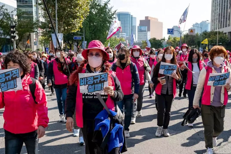 fed up with one sided rulings, this year no one can delay labor uprising in south korea