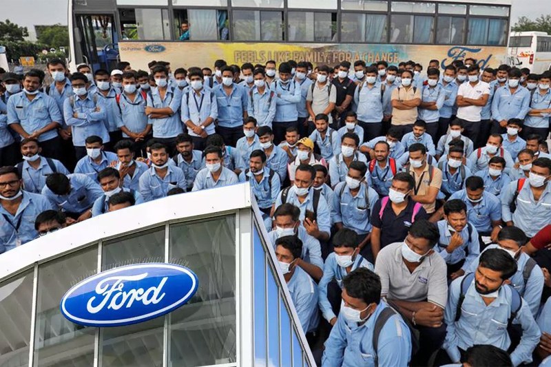 ford workers hold job related protests
