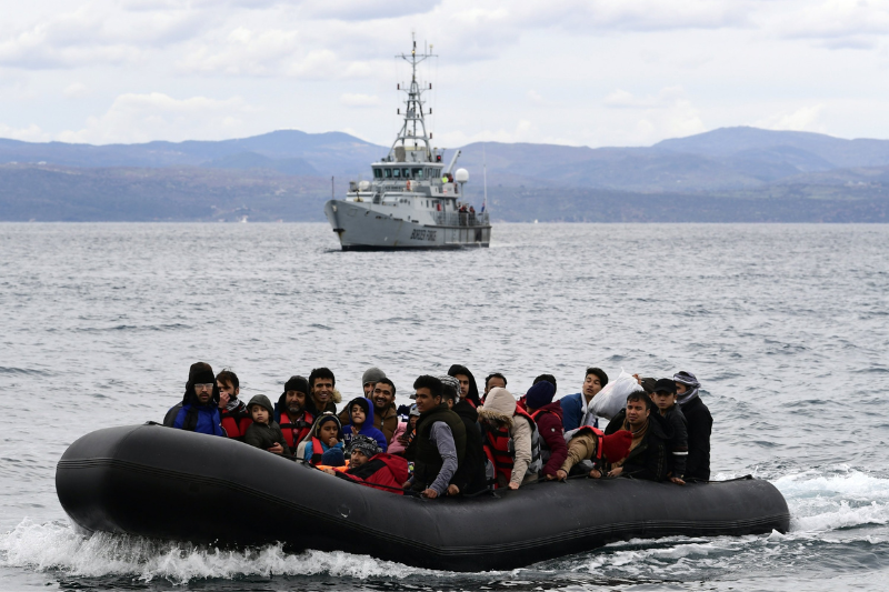 greek coast guard rescues 14 migrants from uninhabited island