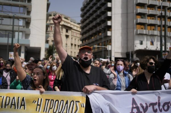 greek workers protest against high prices, low wages