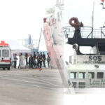 hundreds of migrants rescued in mediterranean dock in italy