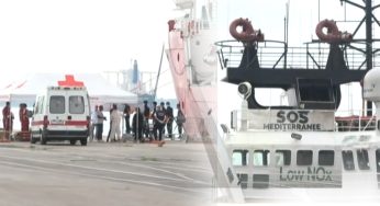 Hundreds of migrants rescued in Mediterranean dock in Italy