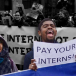 Protest against unpaid internships in Italy, Montreal