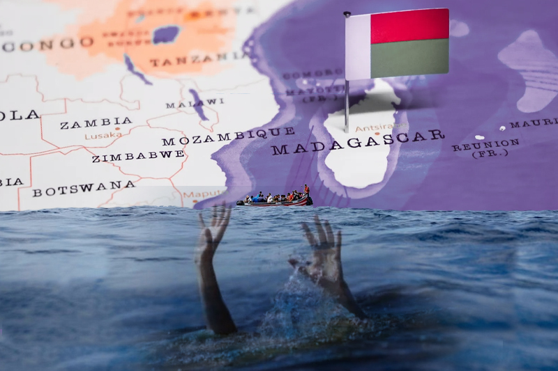 in madagascar, 22 migrants died when a boat capsized off