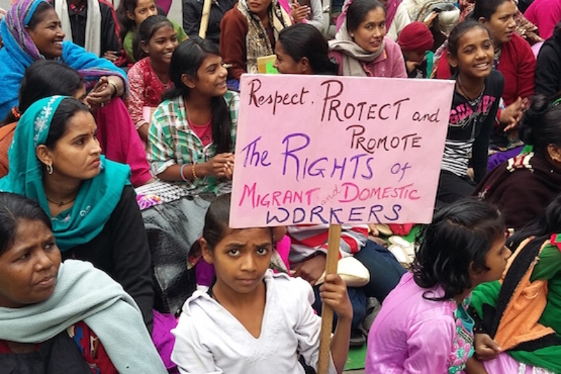 india’s domestic workers raise voice against injustice