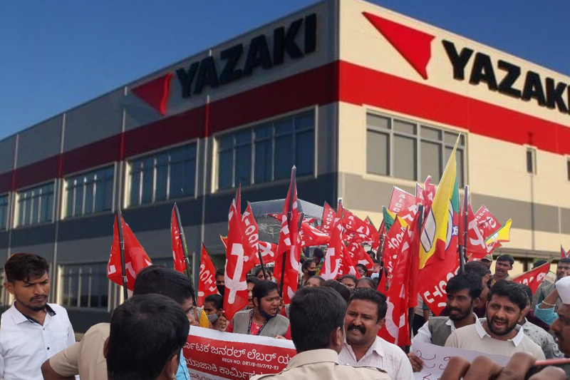 karnataka 150 factory workers verbally sacked by auto firm yazaki