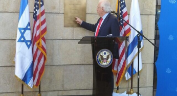 US embassy to Israel briefly changes its Twitter handle to US embassy to Israel, West Bank, and Gaza