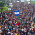 marching towards ‘american dream’ large group of migrants head for u.s. border from mexico