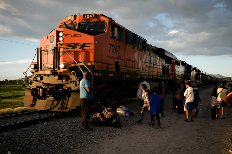 mexico stops migrants from freight train hopping with checkpoints