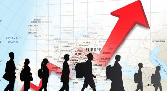 Migrant entry numbers into Europe hit a six-year high