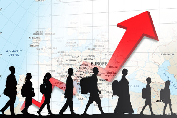 migrant entry numbers into europe hit a six year high