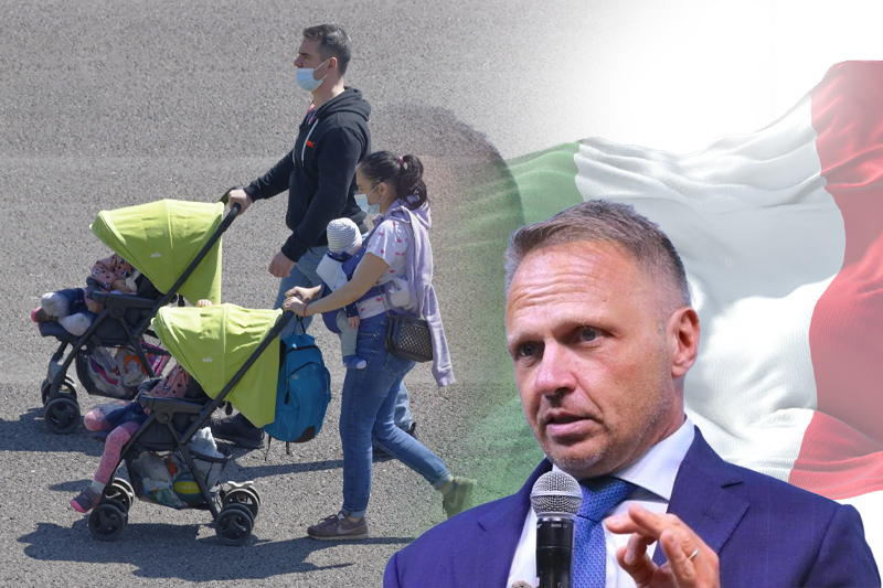 minister says italy risks 'ethnic replacement' due to low birth rate and high immigration