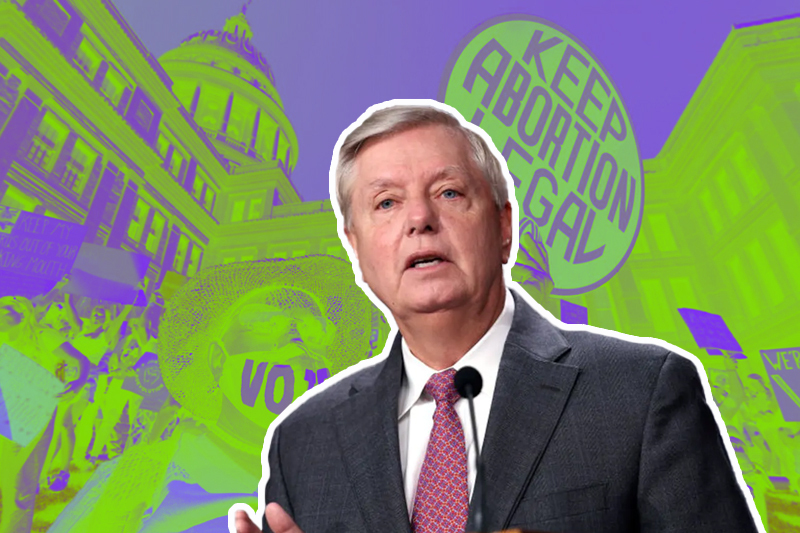 national abortion ban and lindsey graham, overlook