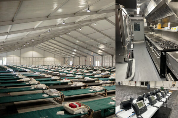 new york city opens tent shelter for bussed in asylum seekers