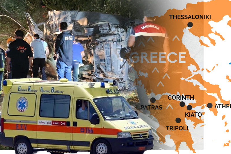 1 Death & 3 Injured, In A Minibus Carrying Migrants, Crashes In Greece