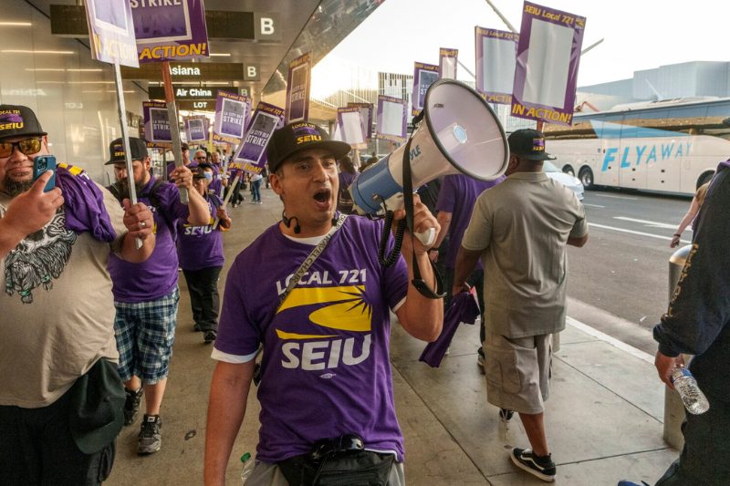 over 10,000 municipal workers in la strike unfair labor practices, poor city management