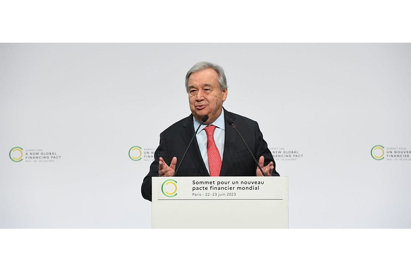 paris finance summit guterres calls global financial architecture 'outdated and unjust'