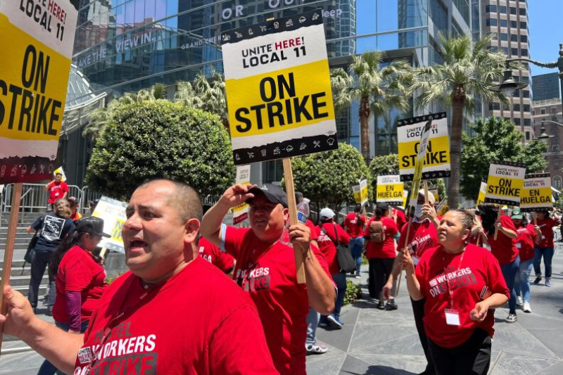 strike over 11,000 city workers walk off the job in la