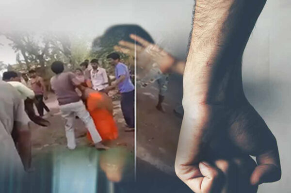 shocking! husband and in laws make woman half naked, thrashes her over land