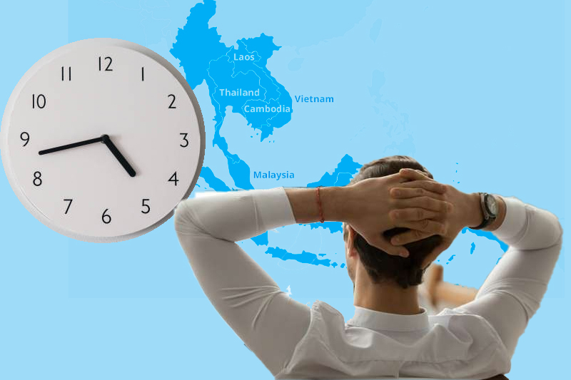 south and east asia have the highest weekly work hours average