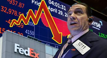 Stocks fall after FedEx warns of a global recession